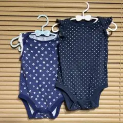 babygap ネイビー ドット柄ロンパース 2点セット 12-18ヶ月