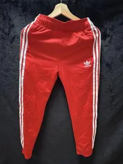 adidas スナップボタン トラックパンツ ボルドー サイズM - メルカリ