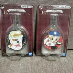 一番くじ　夏目友人帳　ニャンコ先生　ボトルキープタグ風ラバーチャーム 2個セット