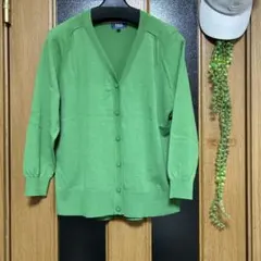 PART2 グリーン 長袖カーディガン XL