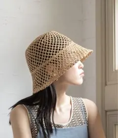 新品　LOWRYS FARM スカシランプＨＡＴ　ベージュ