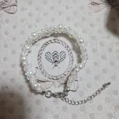 パールとクリスタルビーズのブレスレット