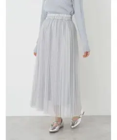 earth music&ecology チュールプリーツスカート