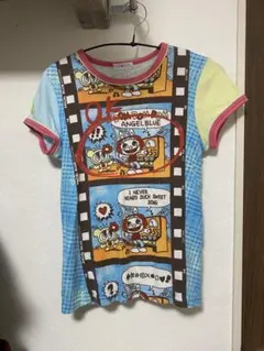 エンジェルブルー150ナカムラクンナルミヤ半袖Tシャツ総柄平成レトロ エンジェルブルー150ナカムラクンナルミヤ半袖Tシャツ総柄平成レトロ