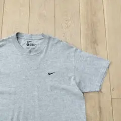 US古着Tシャツ ナイキ NIKE スウッシュ刺繍 Swoosh グレー L