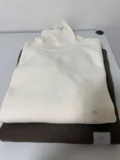新品2枚セット　スムースニットタートルネックセーター