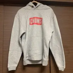 【美品】CHUMS チャムス　グレー ロゴパーカー　レディースMサイズ