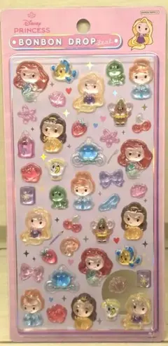 【正規品】ボンボンドロップシール　ディズニープリンセス
