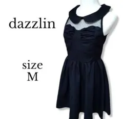 dazzlin フレアワンピースドレス ノースリーブ ブラック /ダズリン