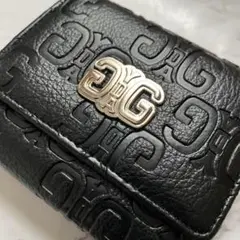 【GYDA】 3つ折り ミニ 財布 がま口 総柄 黒 ブラック ジェイダのサムネイル