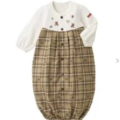 【美品】ミキハウス ツーウェイオール ブラウン 50-70cm フォーマル