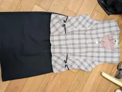✡早いもの勝ち✡ チェック柄ベストと黒スカート　事務服