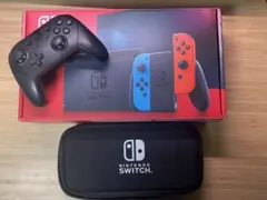 【付属品完備、プロコン、ケース付き】Nintendo Switch 本体 青/赤