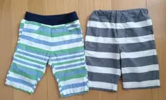 ストライプ ハーフパンツ 2点セット　110cm　子供服
