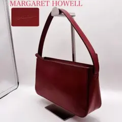 【美品】マーガレットハウエル ワンショルダーバッグ 肩掛け レザー レッドのサムネイル
