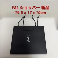 【新品】YSL イヴサンローラン 最新ショッピングバッグ 黒 ホワイトロゴ