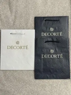 DECORTÉ ショップ袋 3枚セット（白1黒2）