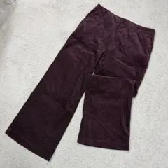 ユニクロ カジュアル レトロ感 トラッド コーデュロイ ゆったり パンツ XXL