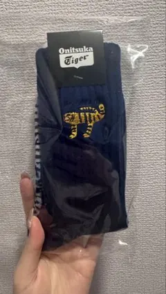 あ*き様 【新品】Onitsuka Tiger ネイビー ソックス 虎刺繍のサムネイル