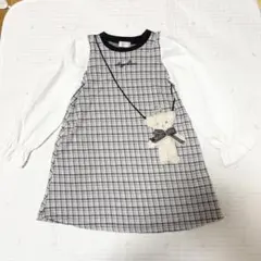 【最終値下げ】メゾピアノ くまポシェット ワンピース 120