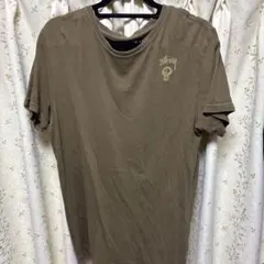 Stussy スカルロゴ ブラウン半袖Tシャツ