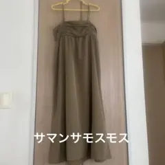 サマンサモスモスブルー　シアーグログランキャミワンピース