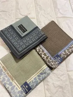 新品ハンカチ Guy Laroche MARIO VALENTINO 3枚セット