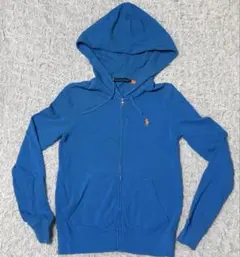 RALPH LAUREN✨フード付きジップアップパーカー S ブルー
