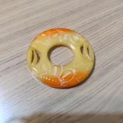 帯留め 花模様 ビンテージ