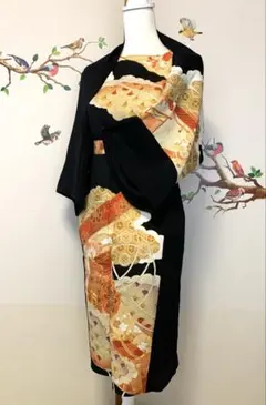 着物　留袖　リメイク　ワンピース　マーガレット風ストール　セット