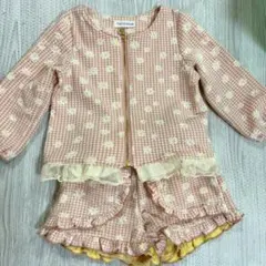 美品！バースデイ　花柄　セットアップ　ピンク90㎝　長袖　アウター　女の子　春