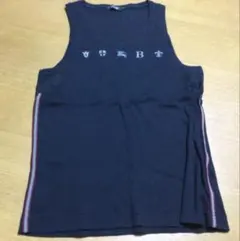 バーバリーブラックレーベル　タンクトップ　ロゴ　両脇ノバチェック　黒3 未使用