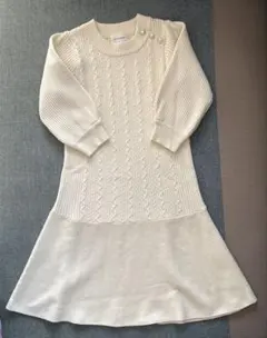 JILLSTUART ジルスチュアート　アイボリー ケーブルニットワンピース