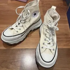 未使用コンバース オールスター トレックウエーブハイ 24.5cm 厚底