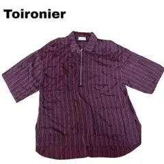 toironier トワロニエ　ストライプ　シャツ　四つポケット　フリーサイズのサムネイル