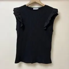 新品タグ付き】AG by aquagirl ノースリーブリブニット 黒 S - メルカリ