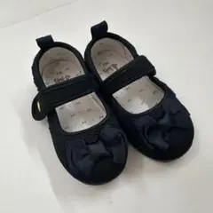 黒いリボン付きフォーマルキッズシューズ 15.0 cm