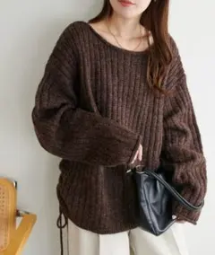 値下げ♡新品タグ付き♡ディスコート♡ドロストニットプルオーバー