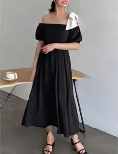 m*i様 オフショル ワンピース ブラック