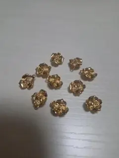 ゴールド　薔薇チャーム 10個セット