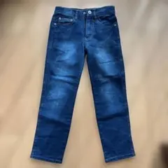 ダークブルー ストレートジーンズパンツ サイズ130センチ