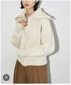 トゥデイフル TODAYFUL ウォッシュドウールジップ ニット セーター F TODAYFUL（トゥデイフル）の「ウォッシュドウールニットジップニット