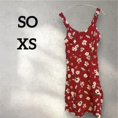 So 【XS】花柄 ノースリーブミニワンピース かわいい ガーリー オシャレ