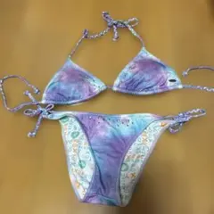 ROXY タイダイビキニ 紫・水色
