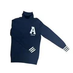 【超美品】adidas ネイビー タートルネックセーター M