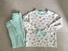すみっコぐらし　ミントグリーン パジャマ　130　スウェット