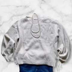 IENA ラクーン畔Vネックニット プルオーバー 春 アイボリー 美品