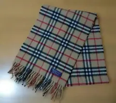 【美品】✨✨Burberry ノバチェック柄マフラーララムウール100