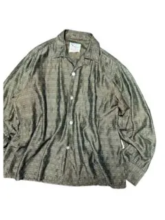 60s 70s Arrow 開襟シャツ vintage レーヨン×ポリ 絣 - メルカリ