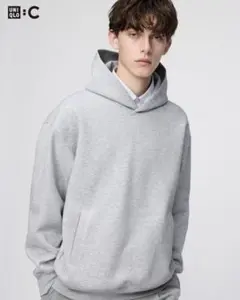 UNIQLO C スウェットオーバーサイズプルパーカ　Sサイズ　グレー